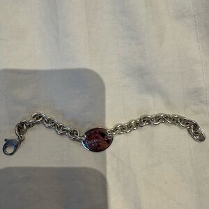 Tiffany & Co. Silver Round Tag Link Bracelet